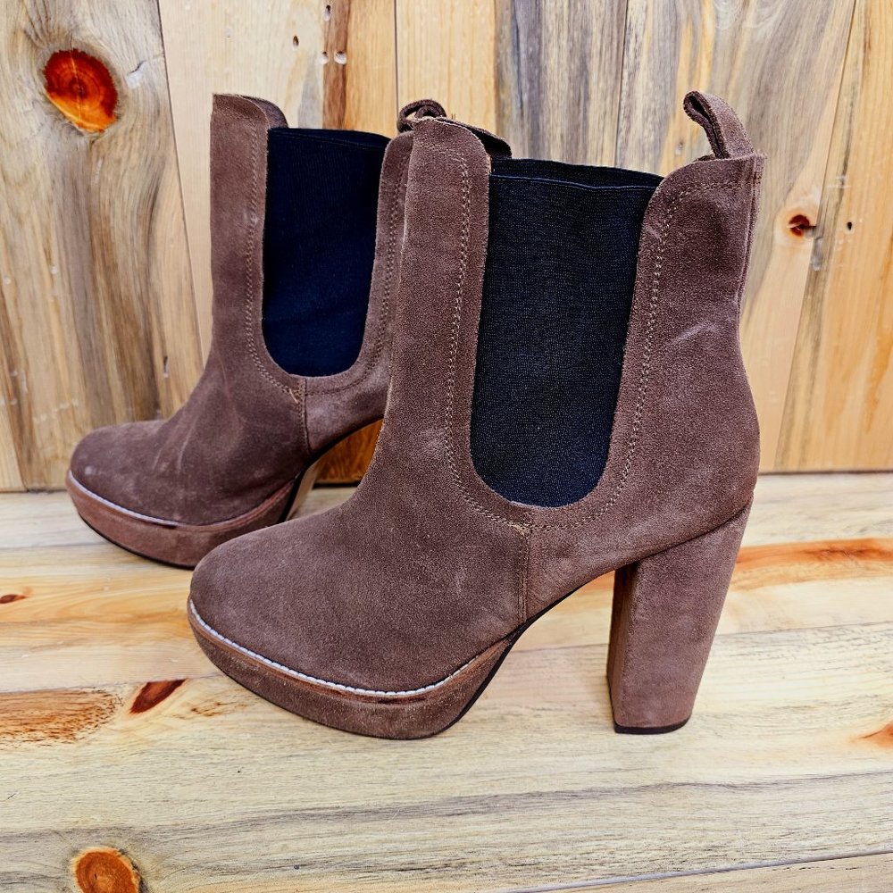 H&M Tall Platform Suede Booties